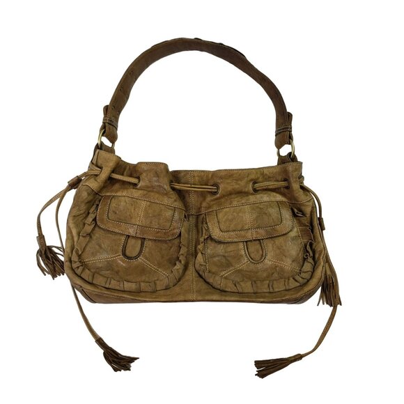 Hayden-Harnett Leather Hobo Handbag Paule Marrot Editions - Picture 1 of 12
